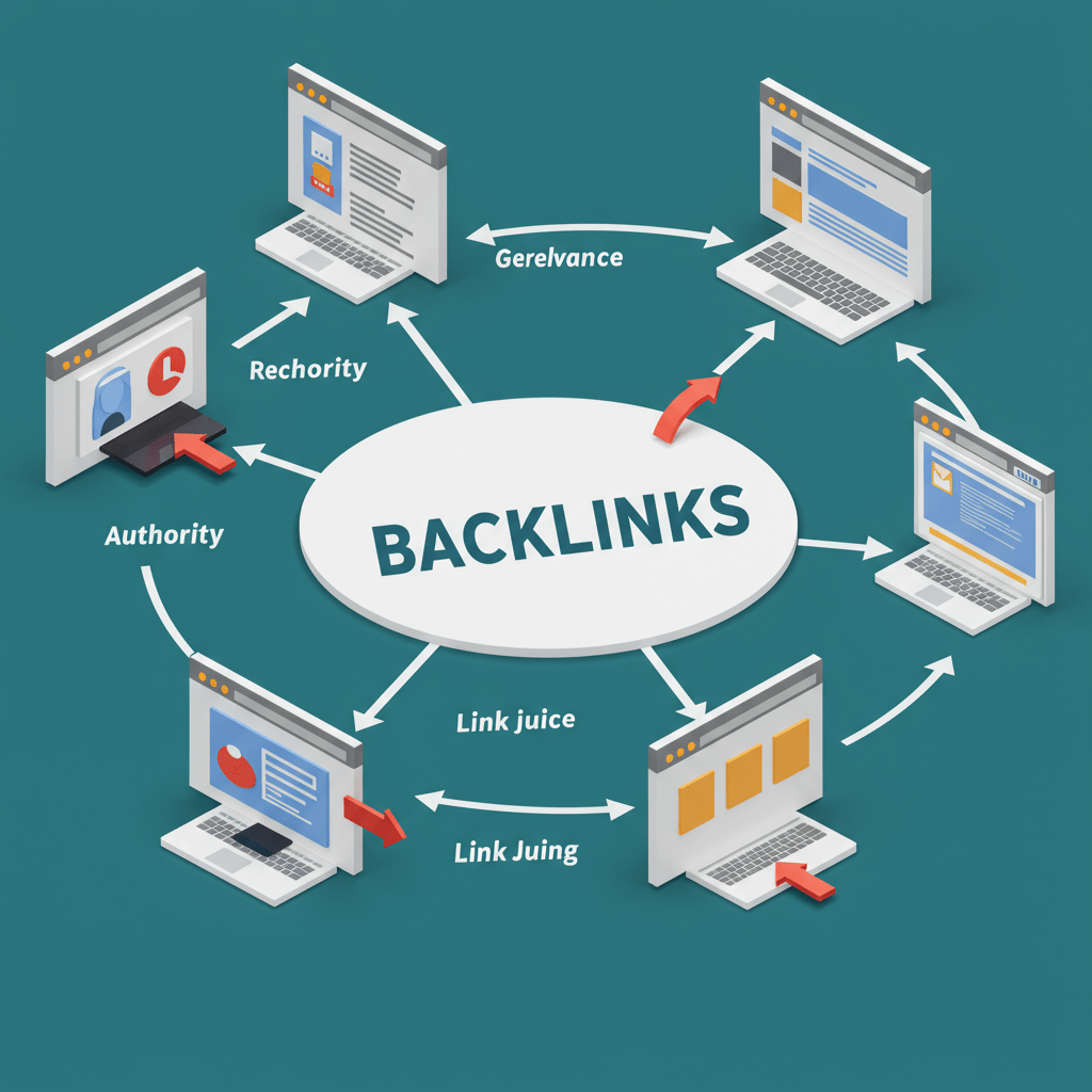 Kaliteli ve toksik backlink arasındaki farkı anlatan şematik bir görsel